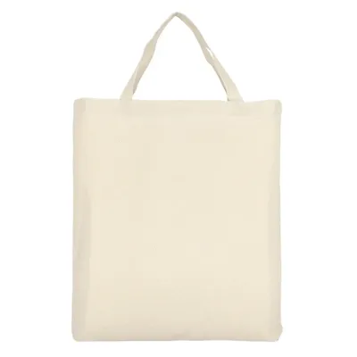 Baumwolltasche CLASSIC mit zwei kurzen Henkeln und Bodenfalte