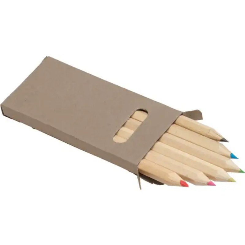 Gigi – Buntstift-Set mit 6 Stiften in Recycling-Kartonverpackung