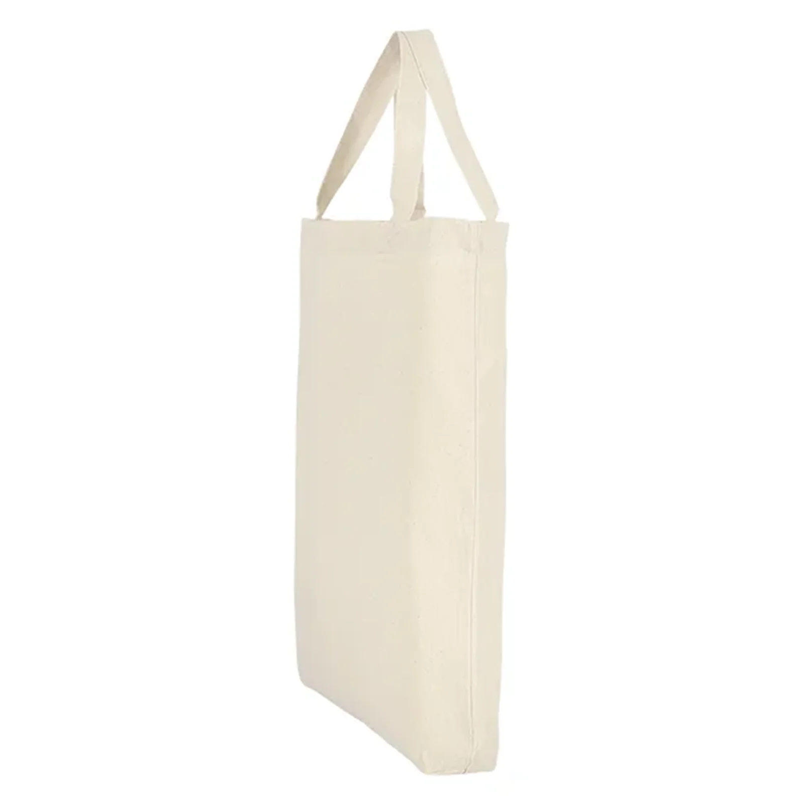 Baumwolltasche CLASSIC mit zwei kurzen Henkeln und Bodenfalte