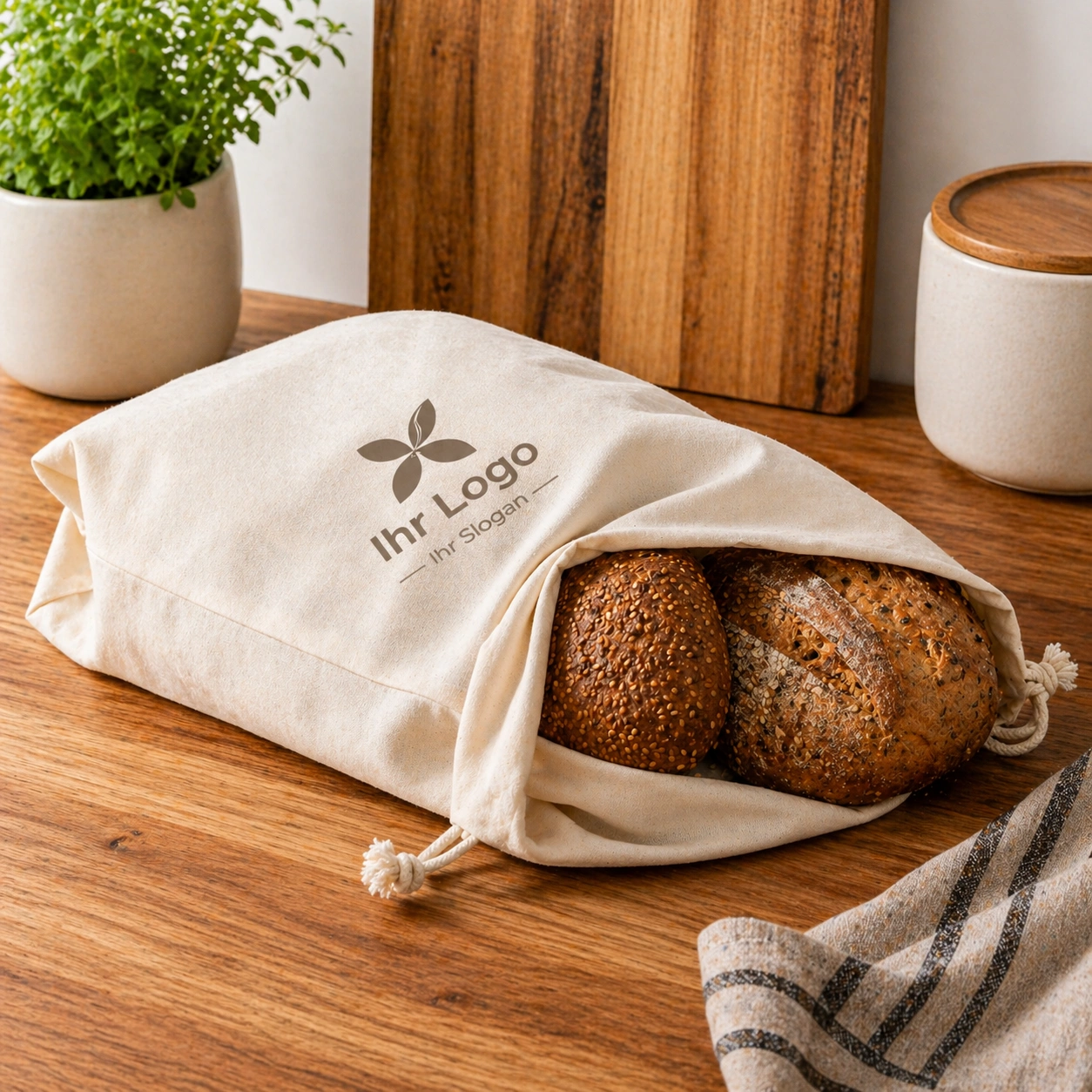 Baumwollbrotbeutel Baguette