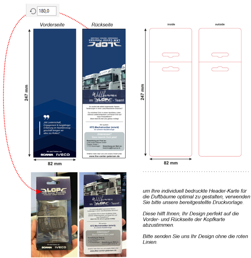 Duftbäume ab 25.000 Stück,  personalisiert