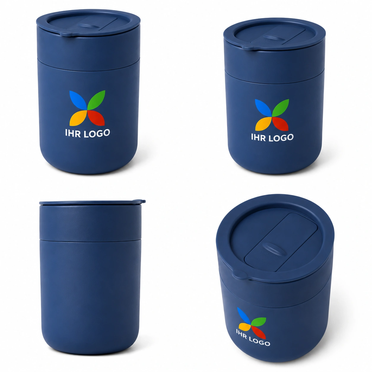 Java 330 ml Keramikbecher mit Silikonhülle und Kunststoffdeckel
