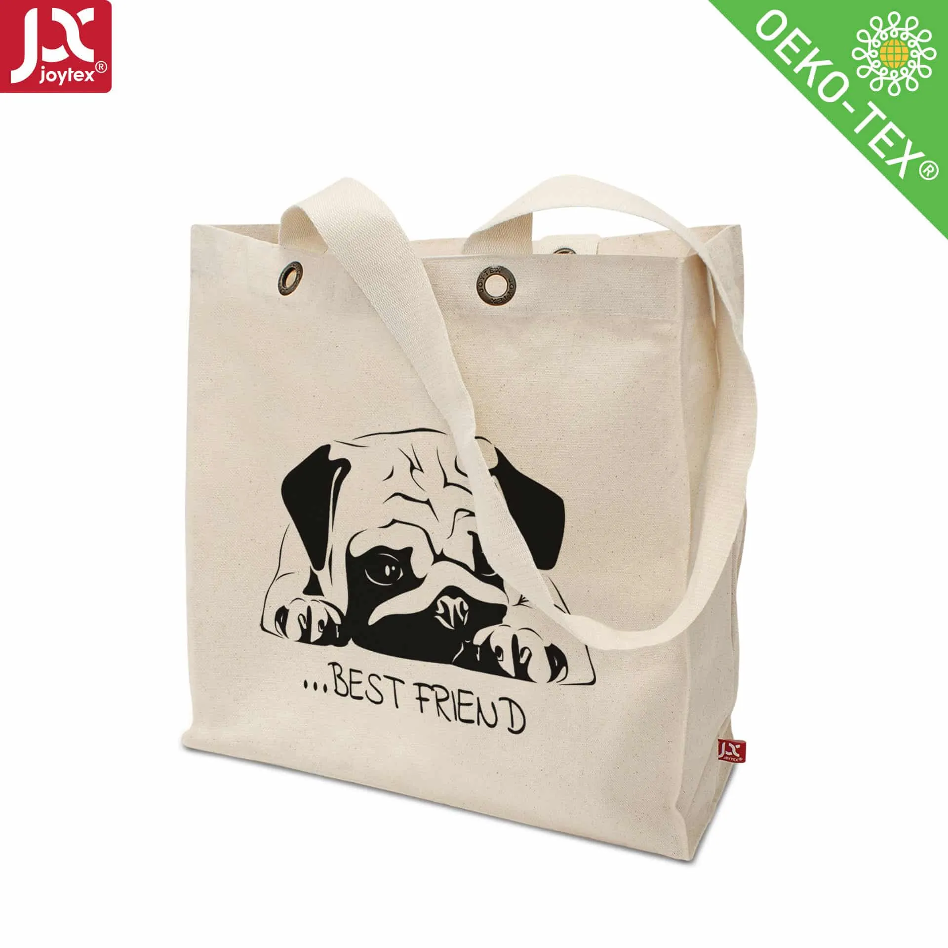 KOCHI – Canvas-Tasche mit Boden- und Seitenfalte sowie Metallösen (38 x 38 cm)