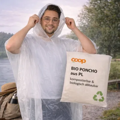 Kompostierbarer Regenponcho Fleurus