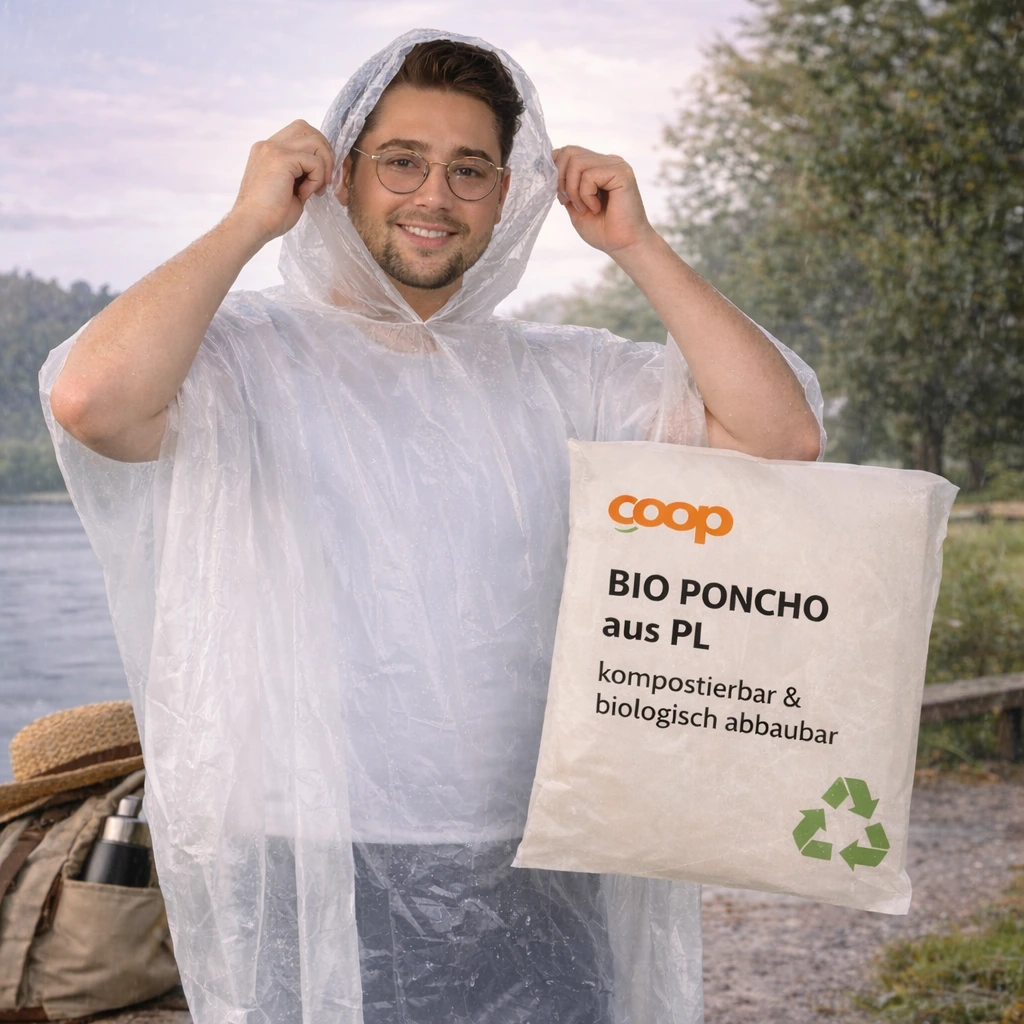 Kompostierbarer Regenponcho Fleurus