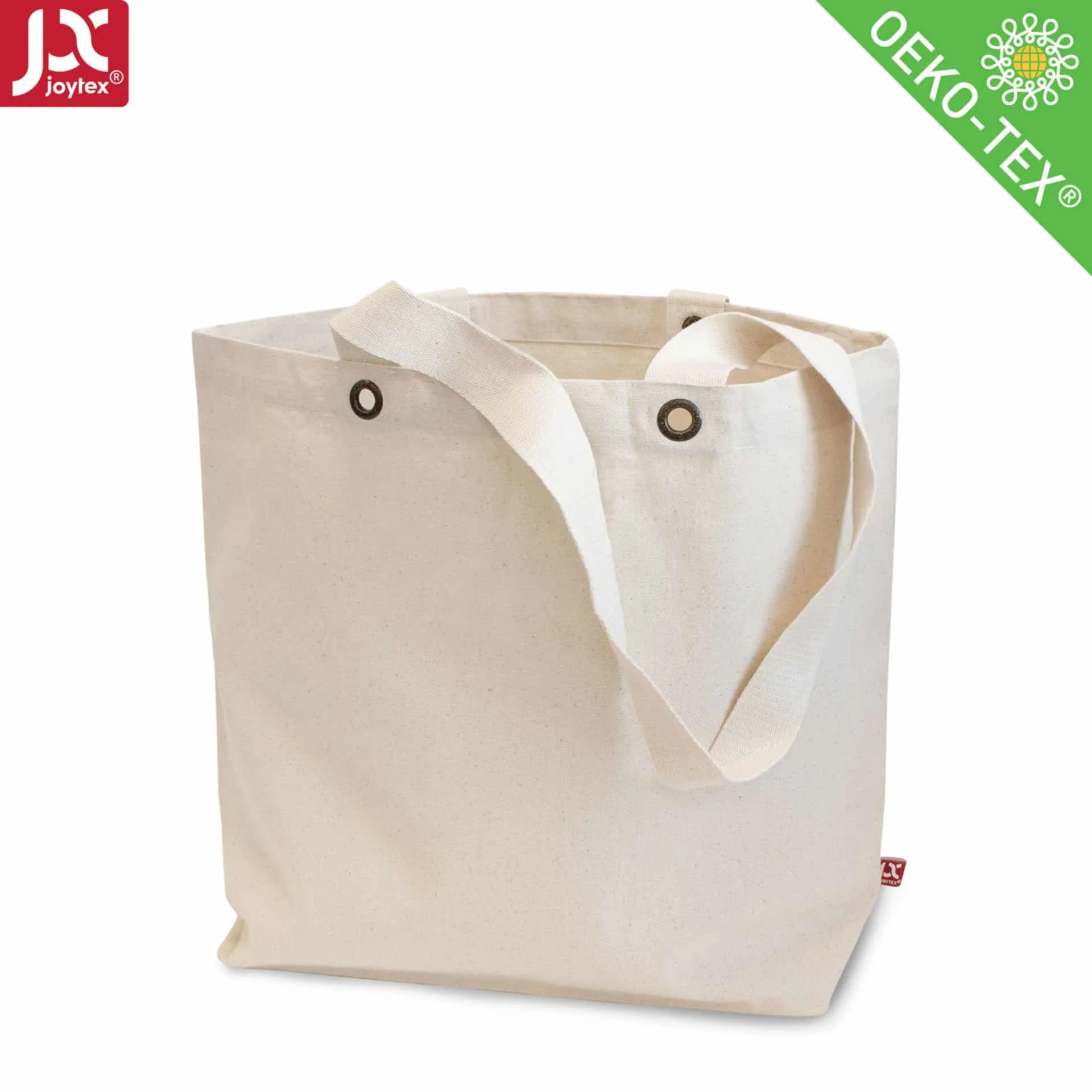 LAGOS – Canvas-Tasche mit Bodenfalte, langen Henkeln und Metallösen (50 x 40 cm)