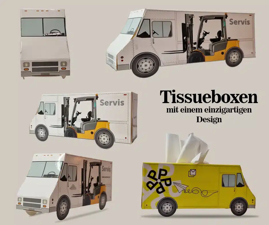LIEFERWAGEN TISSUE-BOX (195 x 55 x 75 mm)