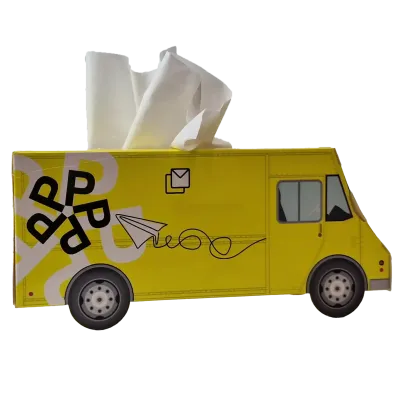 LIEFERWAGEN TISSUE-BOX (195 x 55 x 75 mm)