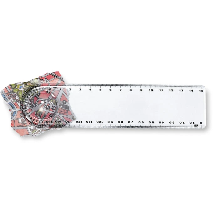Lineal mit Lupe/Winkelmesser LASTA