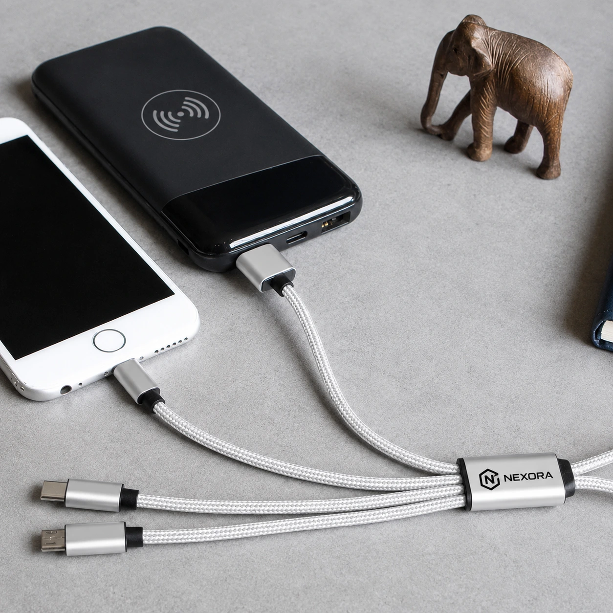 MagCable® 3in1 Braided – Geflochtenes Multi-Ladekabel