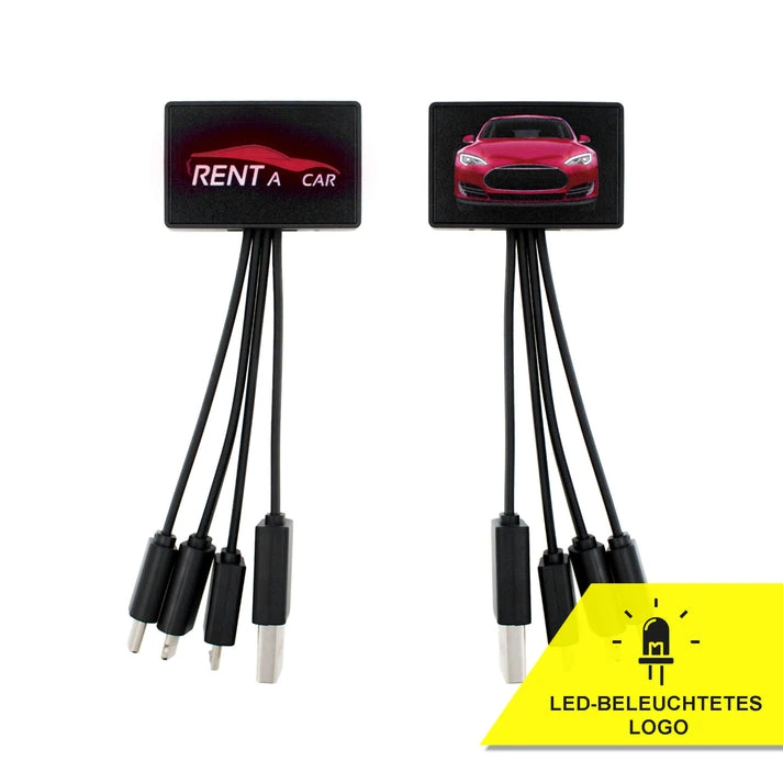 MagCable® 3in1 Double LED – Nachhaltiges Multi-Ladekabel mit beidseitigem LED-Logo