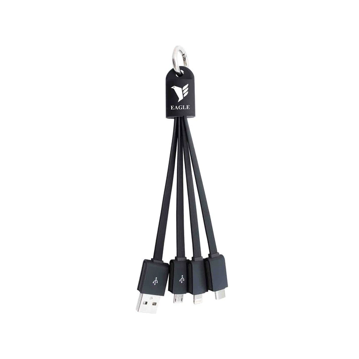 MagCable® 3in1 LED Drop – Multi-Ladekabel mit LED-Logo und Schlüsselanhänger