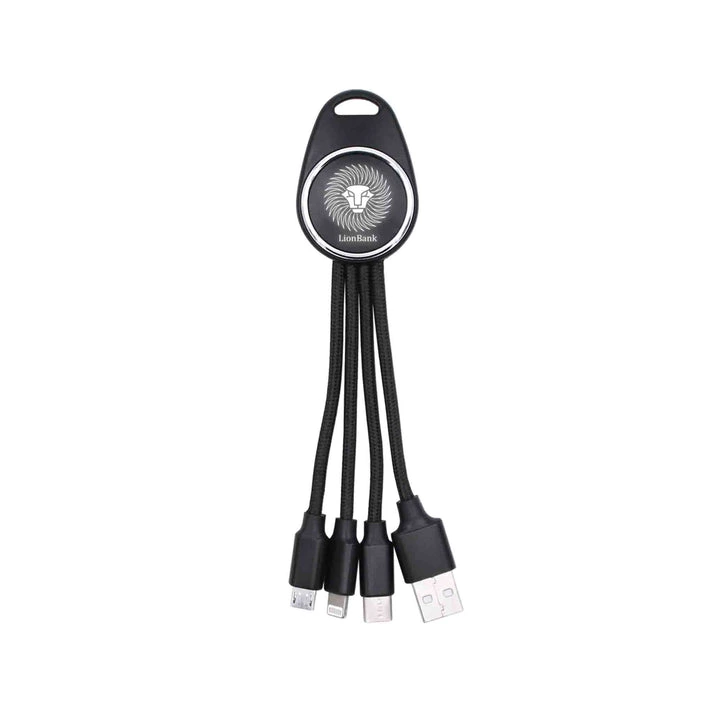 MagCable® 3in1 LED Oval Light – Multi-Ladekabel mit beidseitigem LED-Logo