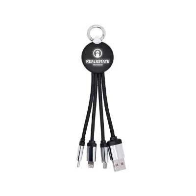 MagCable® 3in1 LED Short – Multi-Ladekabel mit beidseitigem LED-Logo