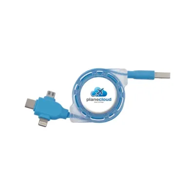 MagCable® 3in1 Roll – Ausziehbares Multi-Ladekabel mit 4-farbigem Doming