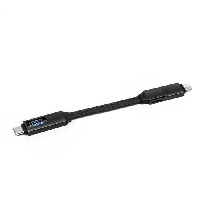 MagCable® 3in1 Short Display – Schnelllade- und Datentransferkabel mit Watt-Display
