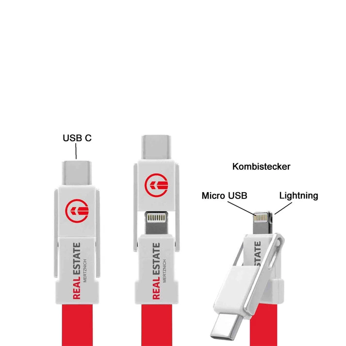 MagCable® 3in1 Slide – Multi-Ladekabel mit Schlüsselanhänger und Kombi-Anschluss