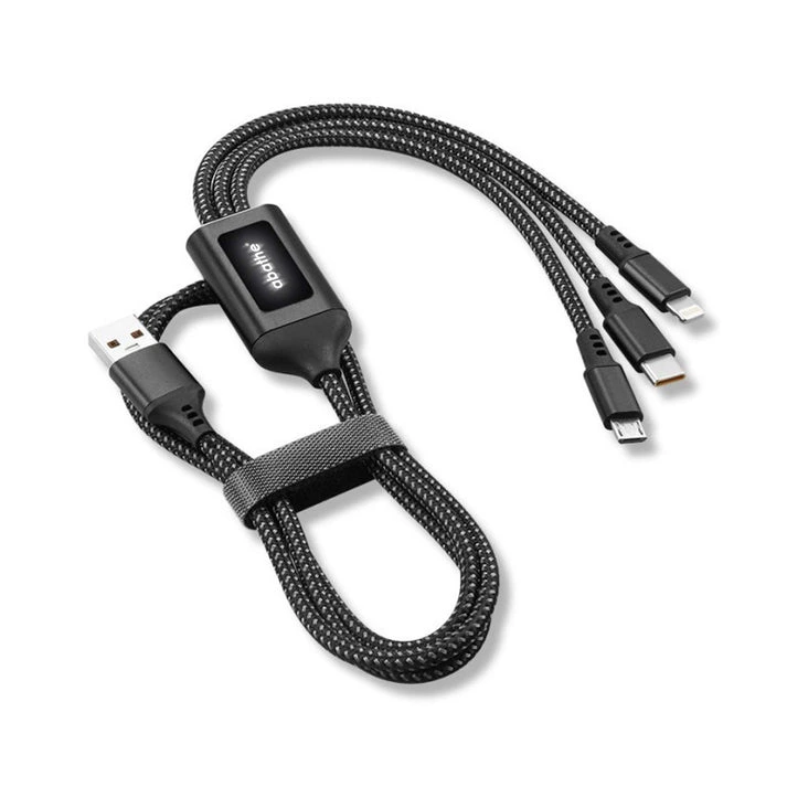 MagCable® 5in1 LED Braided – Schnelllade- und Datentransferkabel mit Leuchtlogo