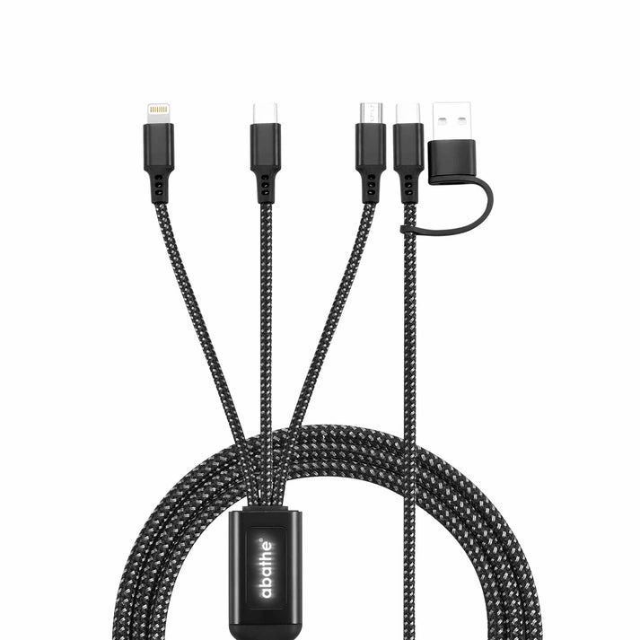 MagCable® 5in1 LED Braided – Schnelllade- und Datentransferkabel mit Leuchtlogo