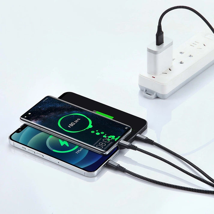 MagCable® 5in1 LED Braided – Schnelllade- und Datentransferkabel mit Leuchtlogo