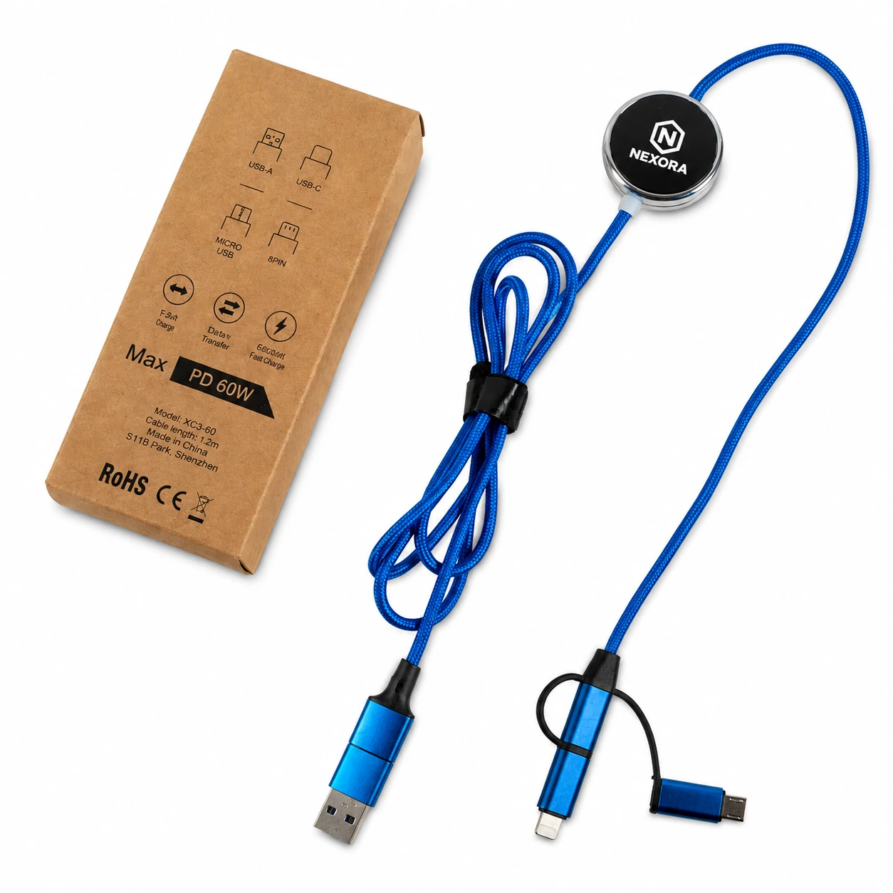 MagCable® 5in1 LED Easy 60W – Schnelllade- und Datentransferkabel