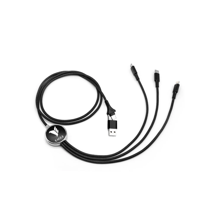 MagCable® 5in1 LED Long Easy – Multi-Ladekabel mit LED-Logo