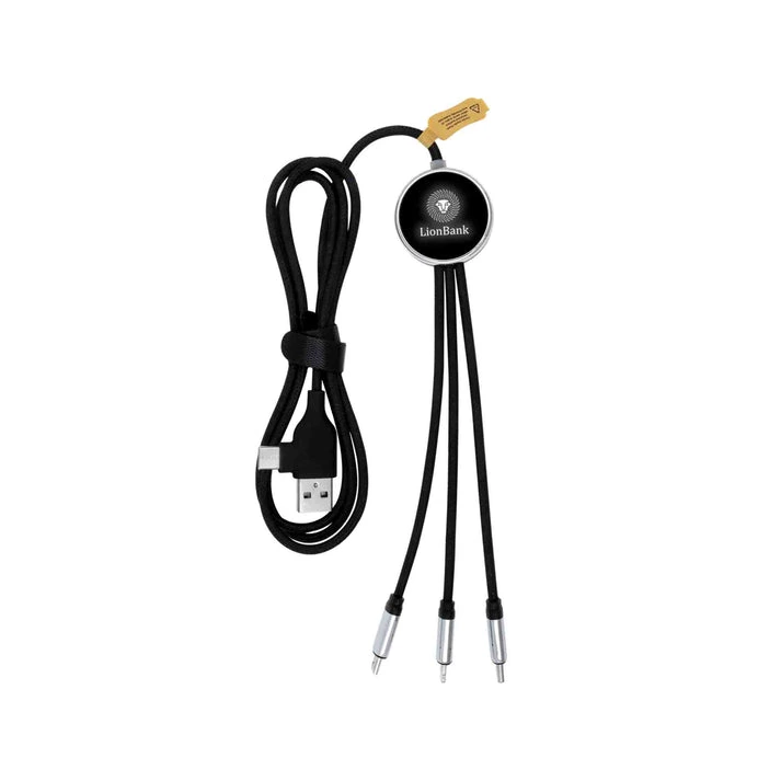 MagCable® 5in1 LED Long – rPET Multi-Ladekabel mit LED-Logo