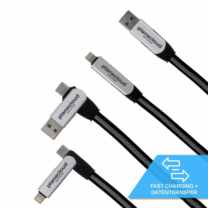 MagCable® 5in1 Long – 3A Schnelllade- und Datentransferkabel mit 5 Anschlüssen