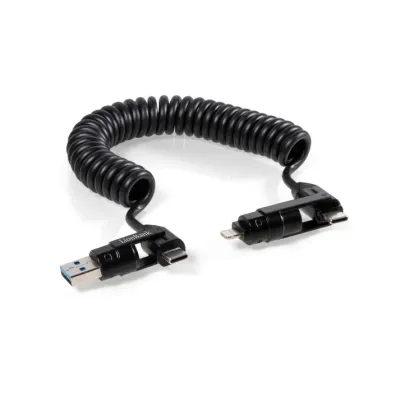 MagCable® 5in1 Metal Spiral – Spiral-Schnelllade- und Datentransferkabel mit 240 W