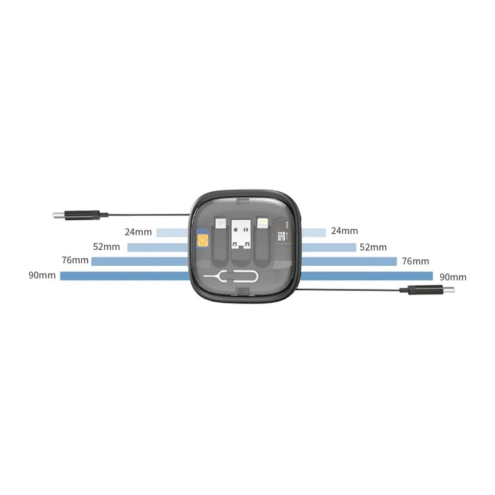MagCable® 5in1 Roll Square – Ausziehbares Multi-Ladekabel