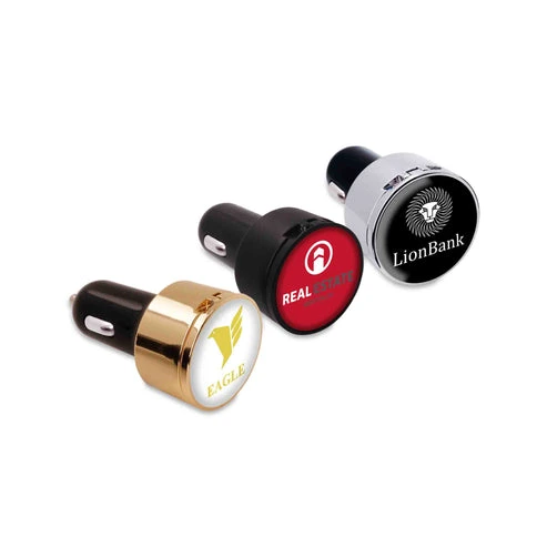 MagCar® Round – USB Auto-Ladegerät mit Dual-USB und Doming
