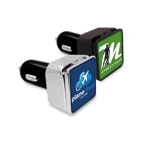 MagCar® Square – USB Auto-Ladegerät mit Dual-USB und Doming