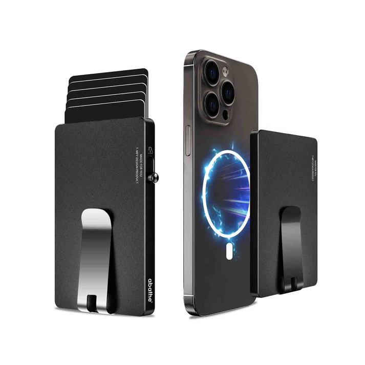 Magnetisches RFID-Kartenetui mit Kartenauswurf für Smartphones „MagCard Phone“