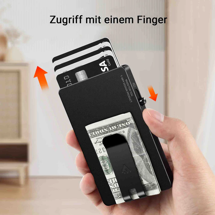 Magnetisches RFID-Kartenetui mit Kartenauswurf für Smartphones „MagCard Phone“