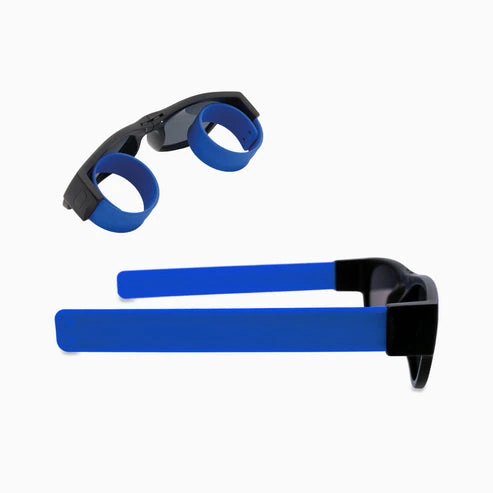 MagEye® – Faltbare Sonnenbrille mit Wickelbügel und Logo-Druck