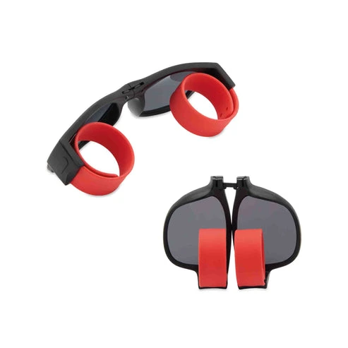 MagEye® – Faltbare Sonnenbrille mit Wickelbügel und Logo-Druck