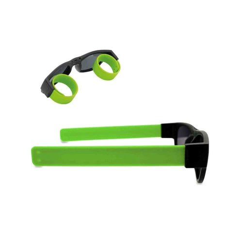 MagEye® – Faltbare Sonnenbrille mit Wickelbügel und Logo-Druck