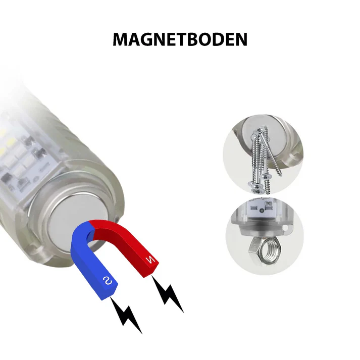MagFlash „Transparent“ Wiederaufladbare LED-Taschenlampe