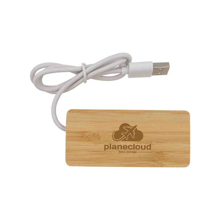 MagHub® Bamboo – USB-Hub aus Bambus mit 3 USB-A & USB-C