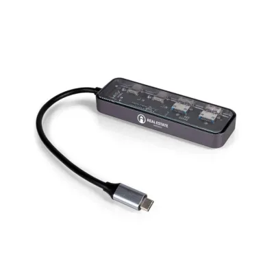 MagHub® Transparent – USB-C Hub mit 4 Ports aus Metall