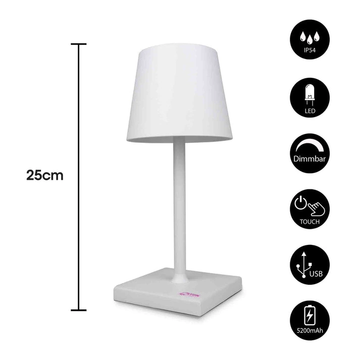 MagLED® Dinner – Dimmbare LED-Akku Tischleuchte für Innen- & Außenbereich