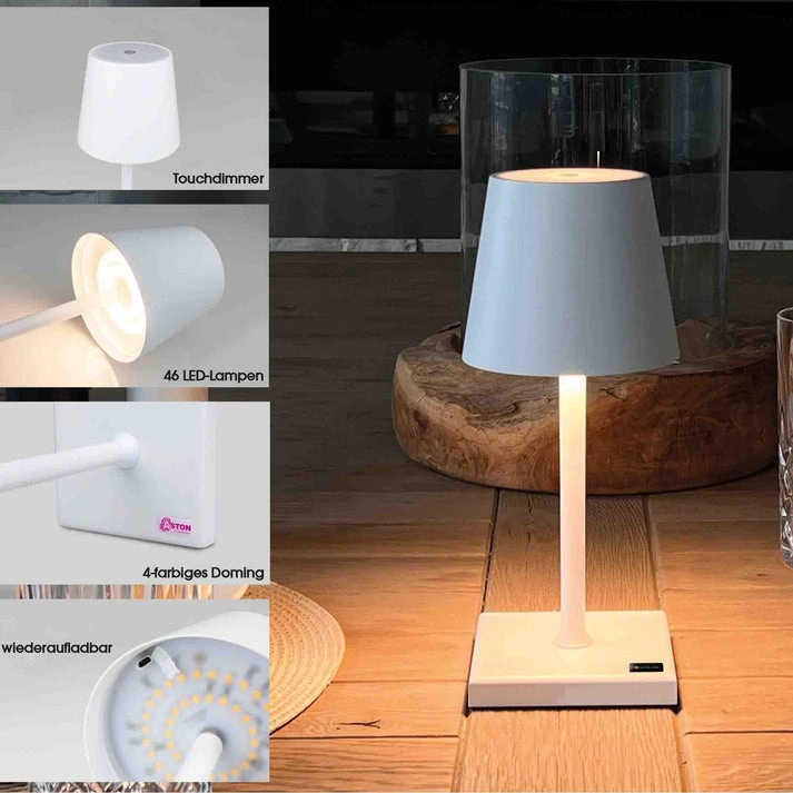 MagLED® Dinner – Dimmbare LED-Akku Tischleuchte für Innen- & Außenbereich