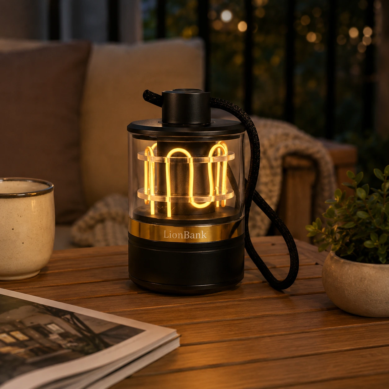 MagLED® Lantern – Dimmbare LED-Akku Tischleuchte mit Touch-Steuerung