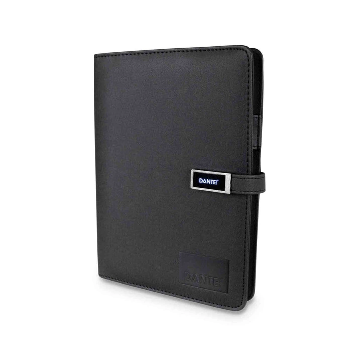 MagNote® LED Style – A5 Business-Notizbuch aus PU-Leder mit 8.000 mAh Powerbank, LED-Logo & optionalem Wireless Charger