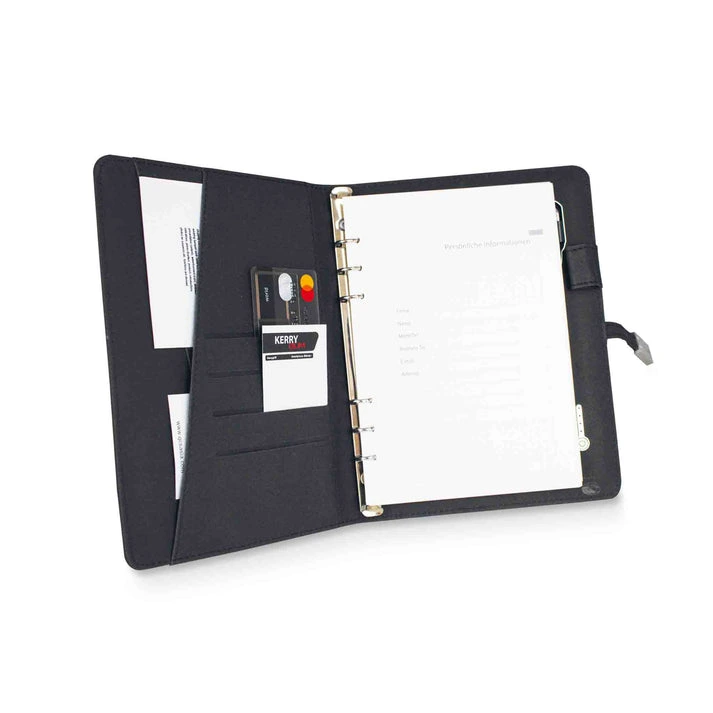 MagNote® LED Style – A5 Business-Notizbuch aus PU-Leder mit 8.000 mAh Powerbank, LED-Logo & optionalem Wireless Charger