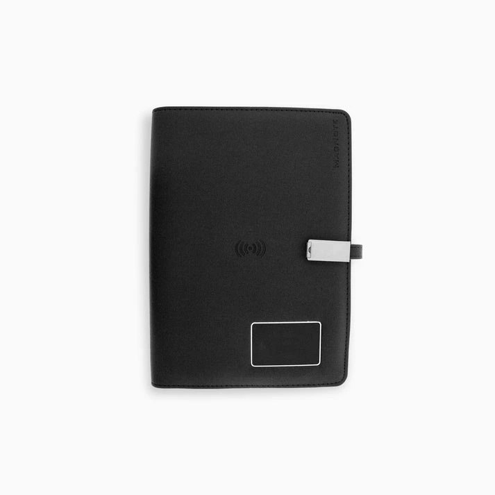 MagNote® LED Style – A5 Premium-Notizbuch mit Powerbank und LED-Logo