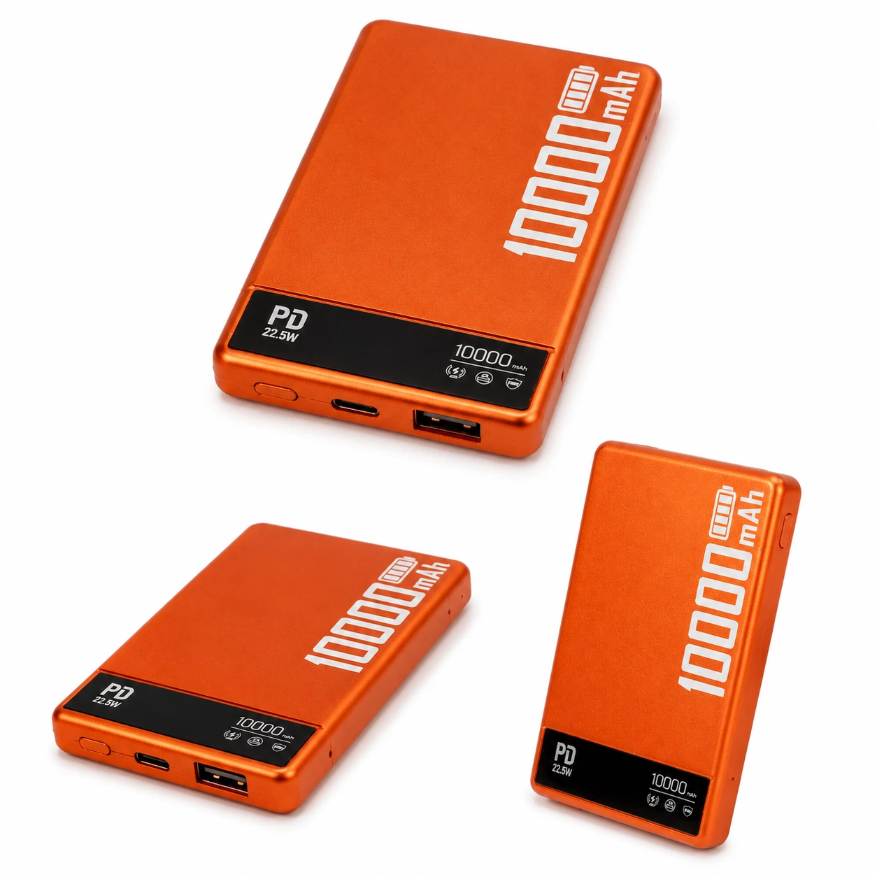 MagPower 3in1 "Slim" 10.000mAh Powerbank mit TFT-Display