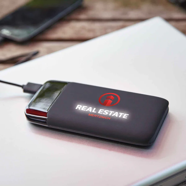 MagPower® LED – Powerbank mit LED-Logo und Soft-Touch-Oberfläche