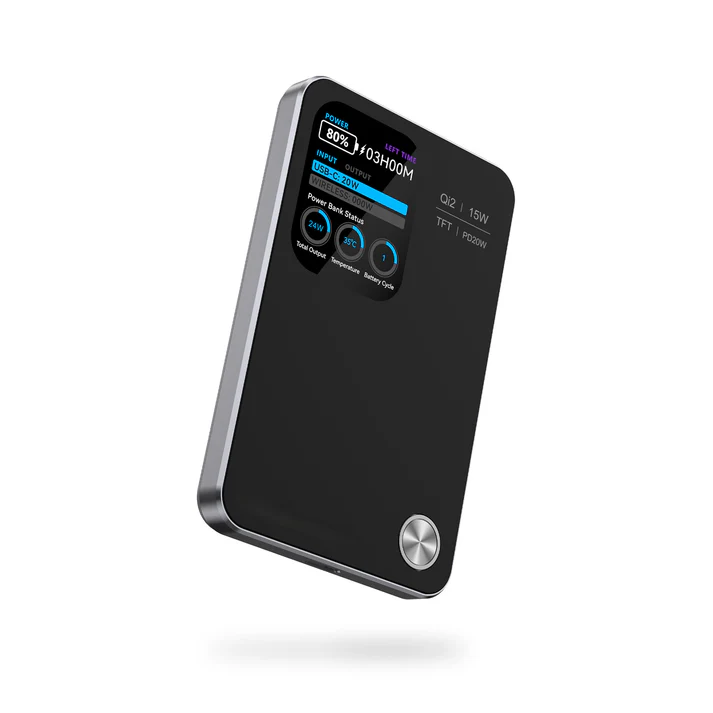 MagPower Qi2 LED 10.000mAh Powerbank (TFT-Logo)
