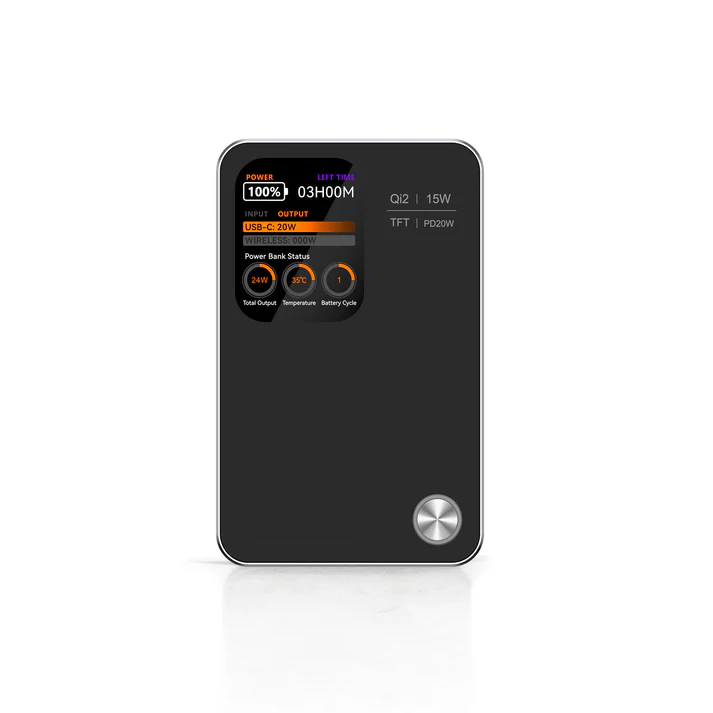 MagPower Qi2 LED 10.000mAh Powerbank (TFT-Logo)